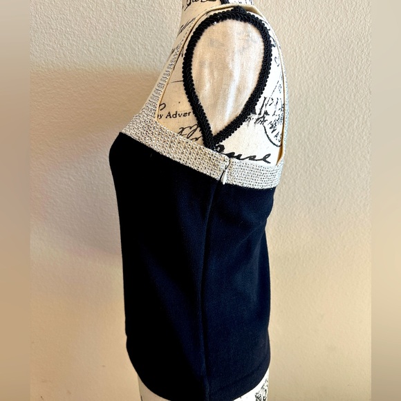 St. John Evening Knit Crystal Embellished Tank Top - Picture 2 of 4